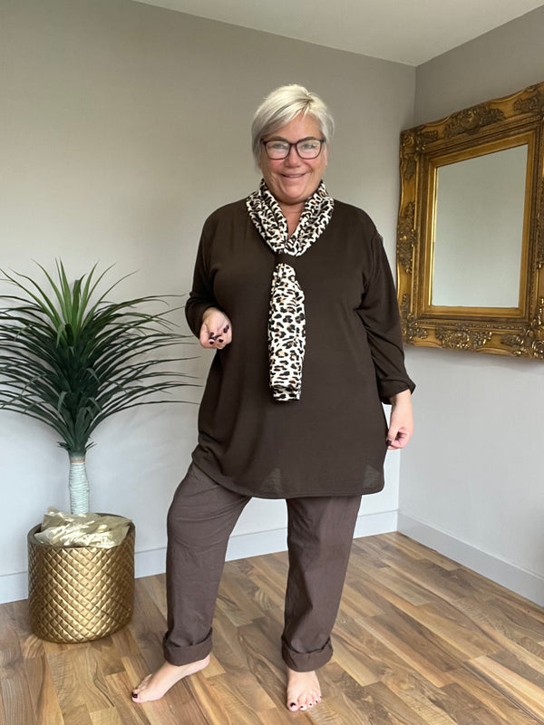Lightweight Scarf Knit Top