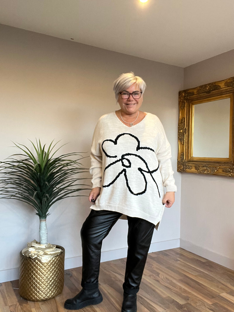 Flora Flower Lightweight Knit Jumper