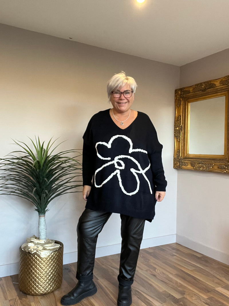 Flora Flower Lightweight Knit Jumper