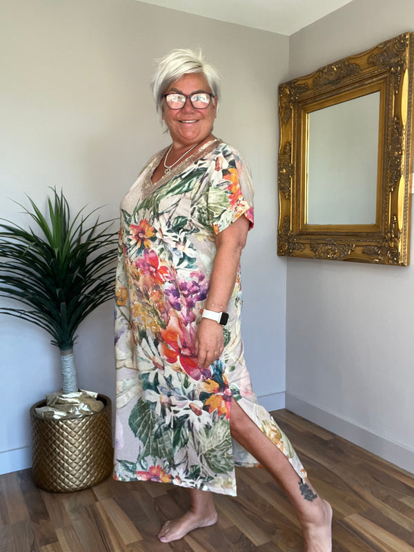 Glitz Floral Design Dress