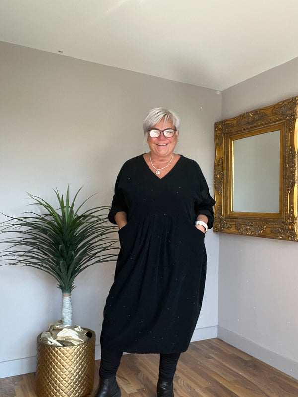 Carla Fine  Cord Cocoon Dress