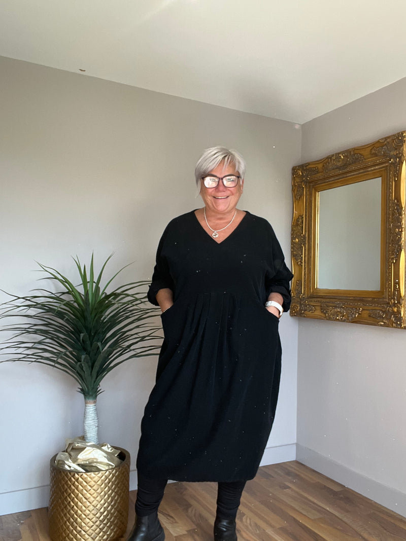 Carla Fine  Cord Cocoon Dress
