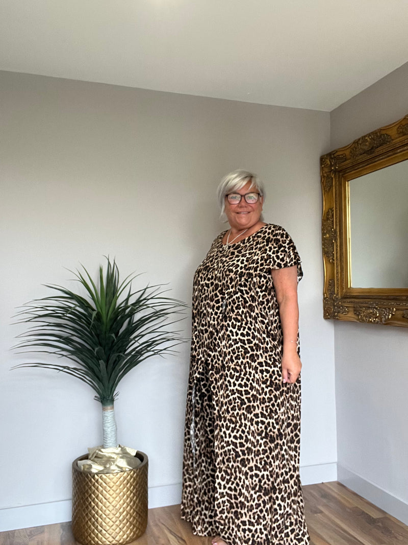 Classy Animal Print Two Piece
