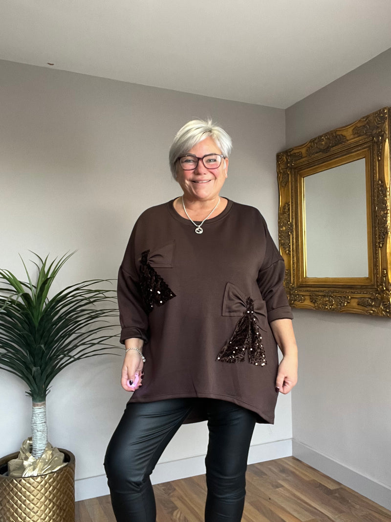 Double Bow Sweat Top