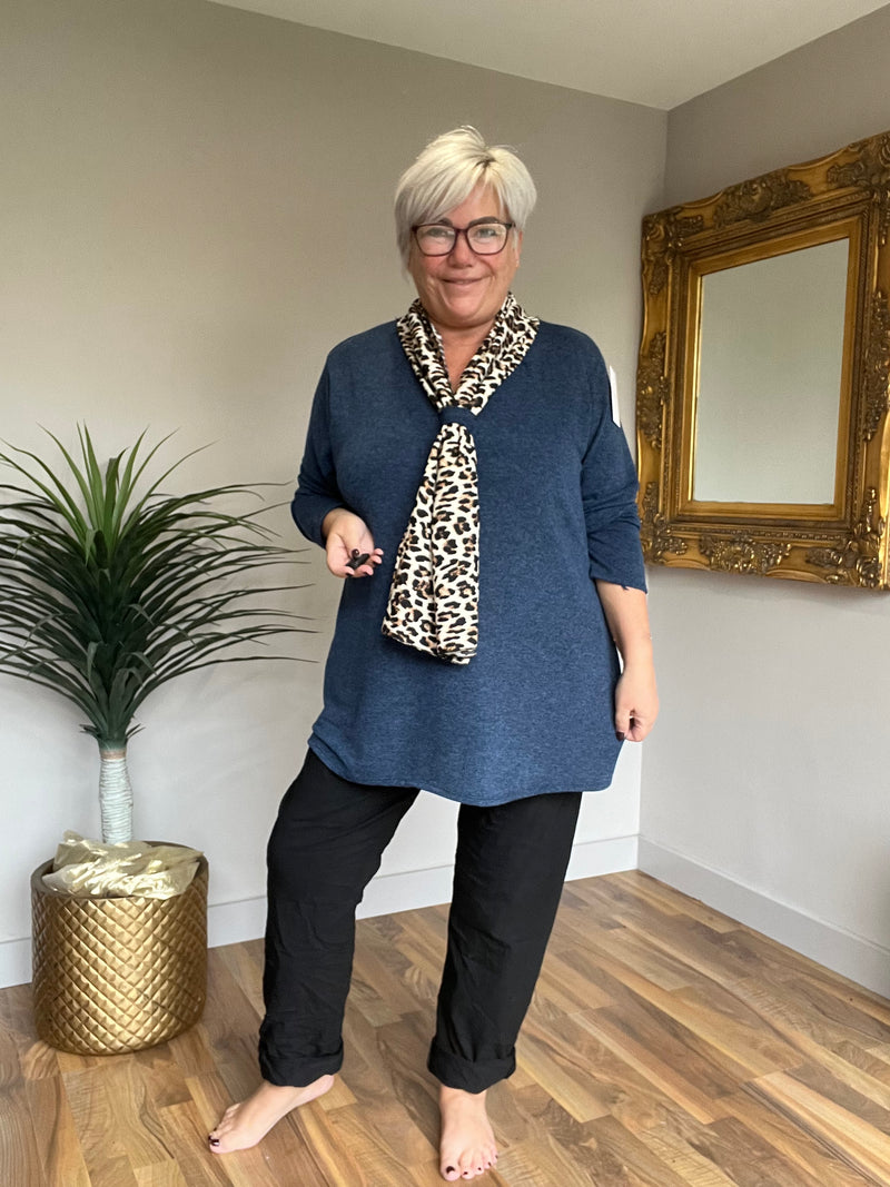 Lightweight Scarf Knit Top