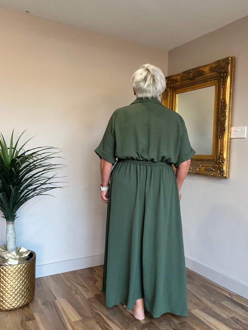 Pearla Plain Belted Dress