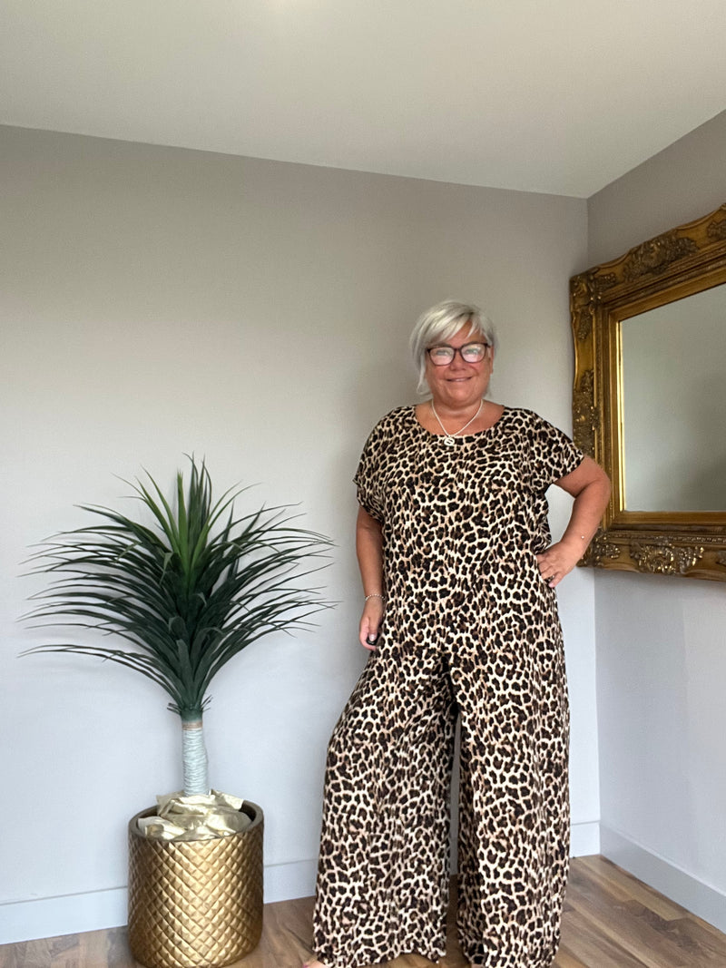 Classy Animal Print Two Piece