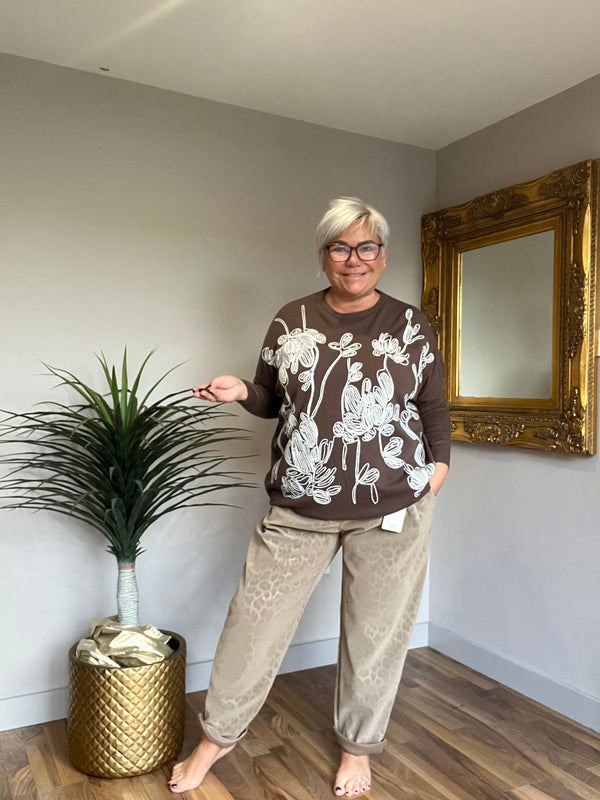 Stunning Embroidered Knit Jumper