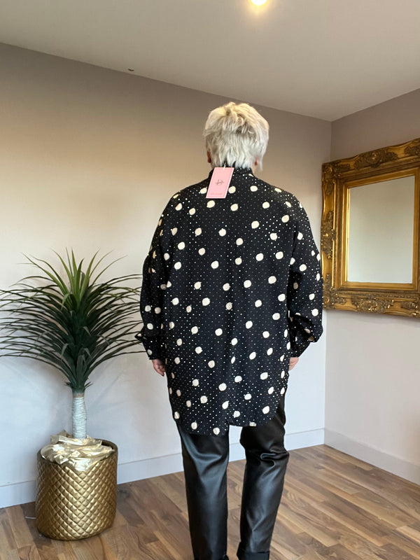 Black Diamanté Shirt
