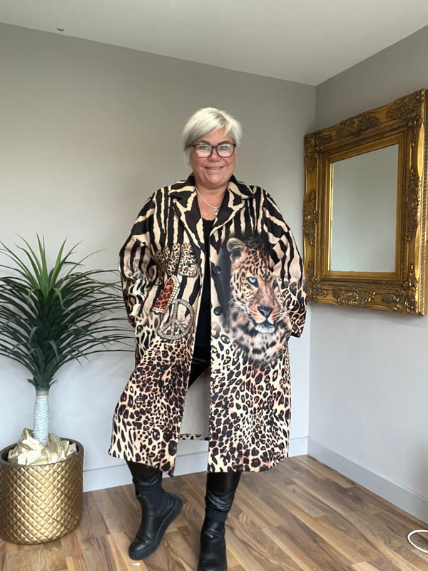 Leopard/Love Coat