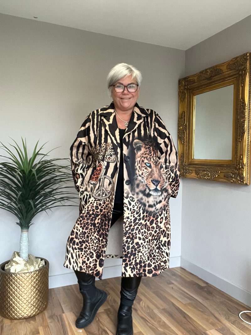Leopard/Love Coat