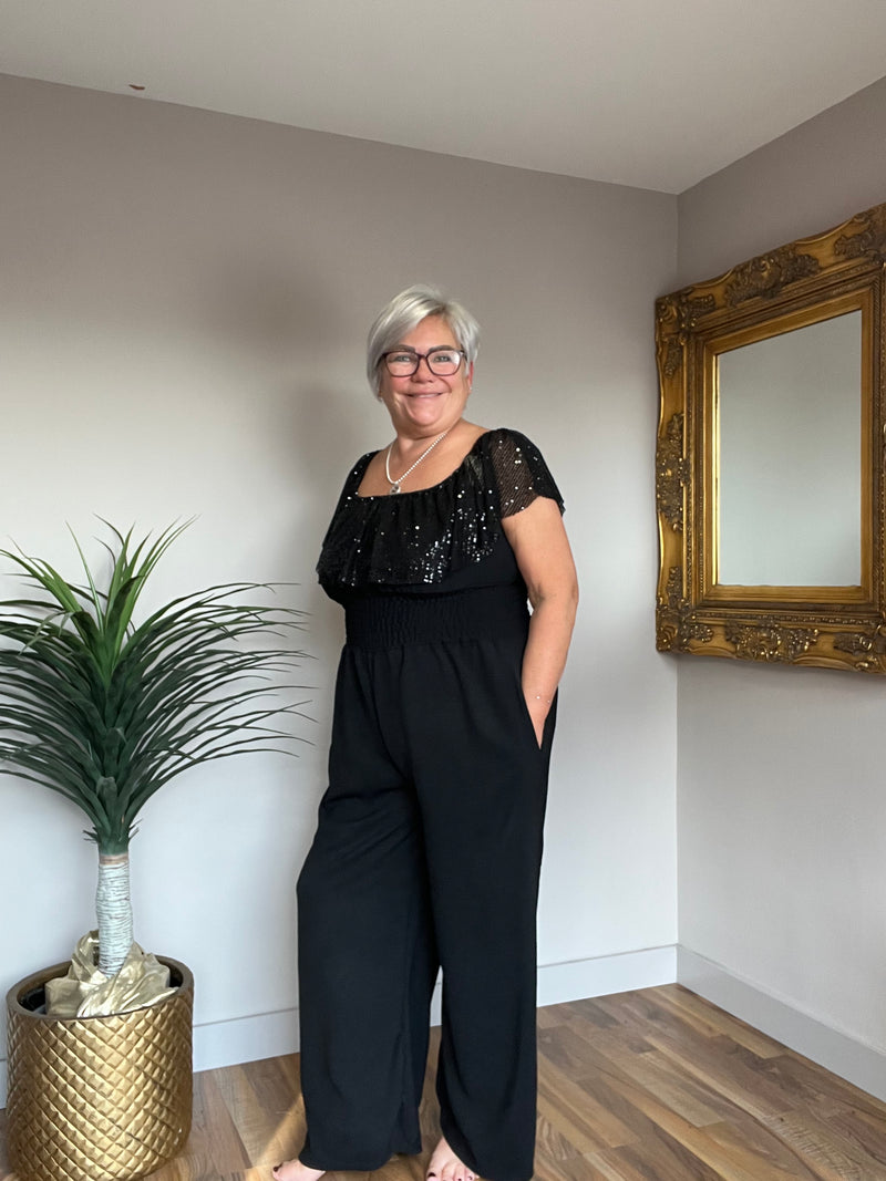 Elegant Bardot Style Jumpsuit