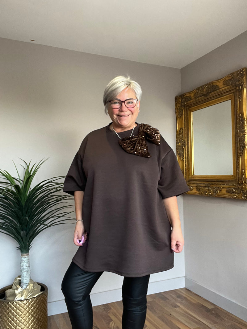 Bow Detail Sweat Top