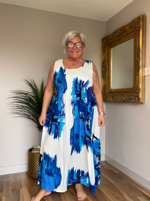 Sea-breeze Sleeveless Dress