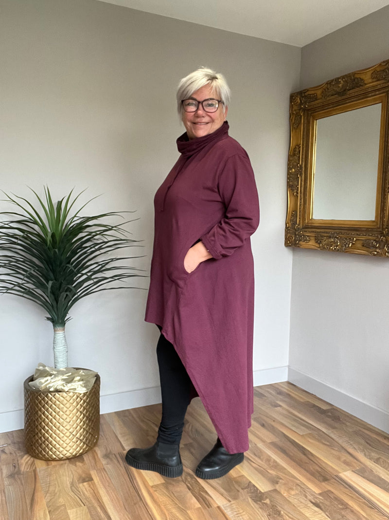 Loose Cowl Neck Tunic