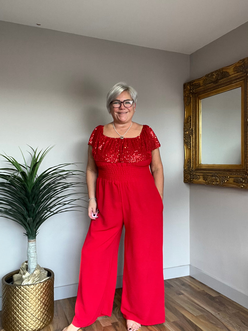 Elegant Bardot Style Jumpsuit