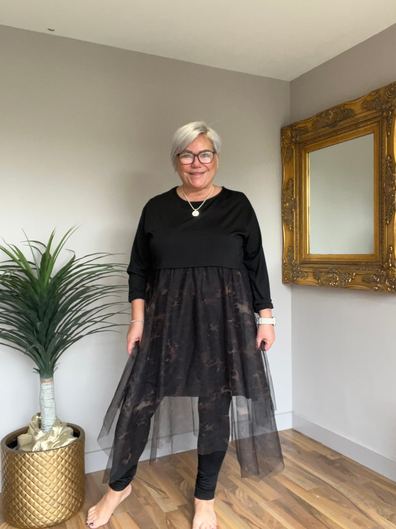 Funky Net Skirt Dress - Animal Print