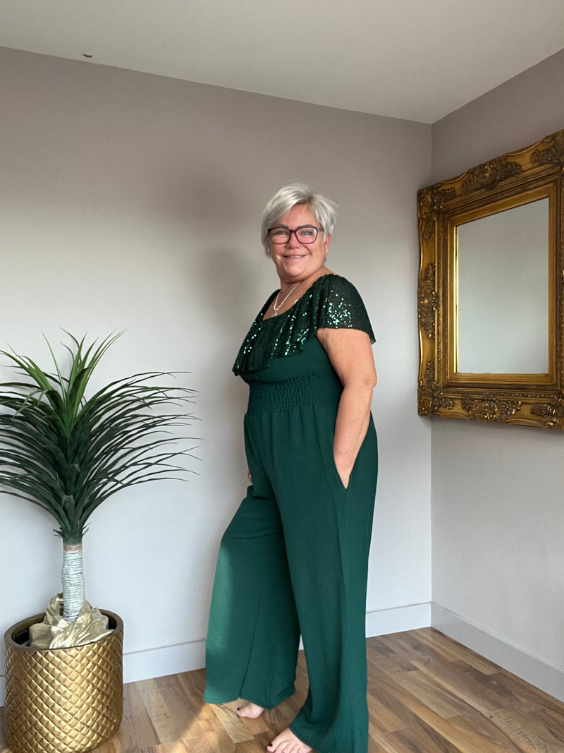 Elegant Bardot Style Jumpsuit