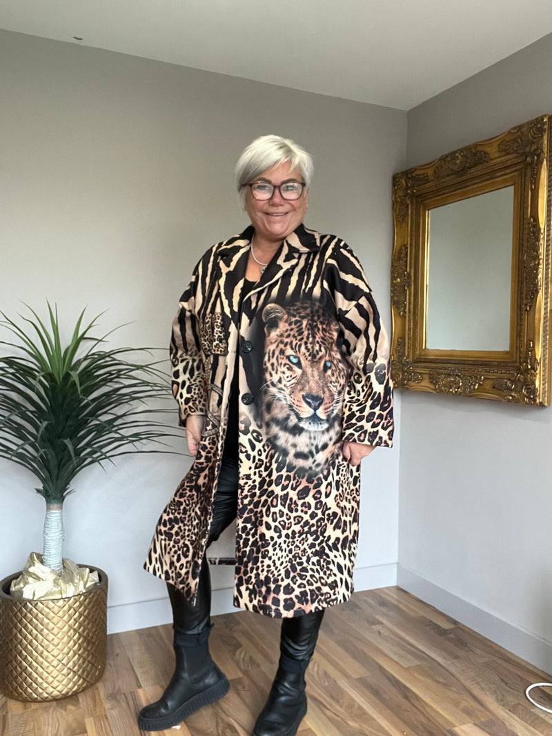 Leopard/Love Coat