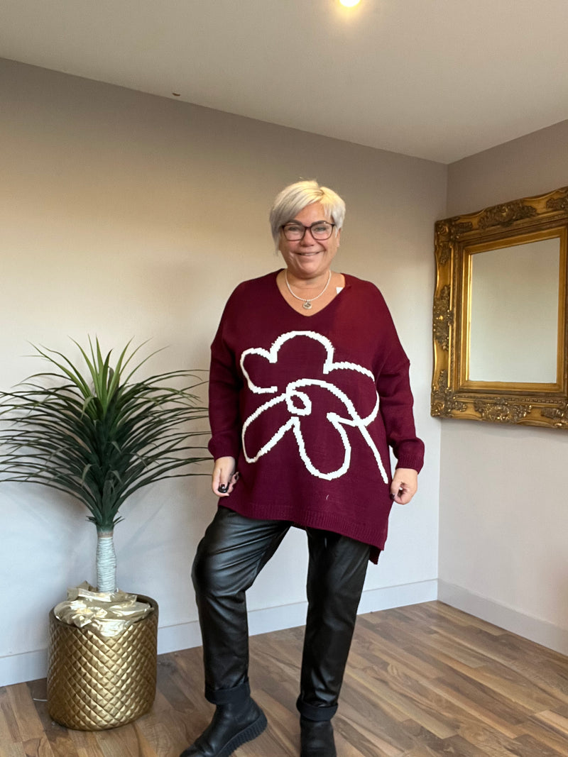 Flora Flower Lightweight Knit Jumper
