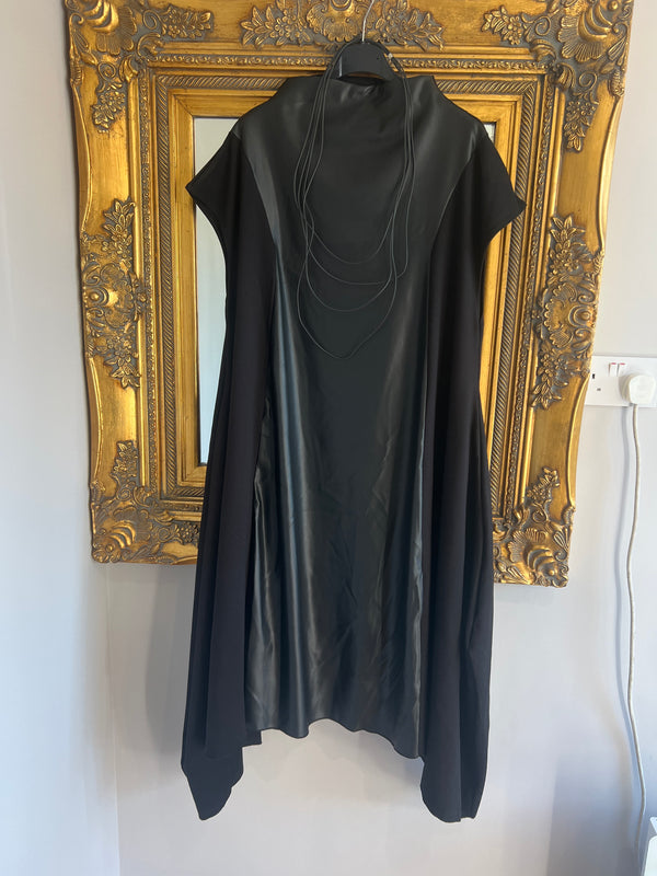 Unique Pu Dress with Necklace
