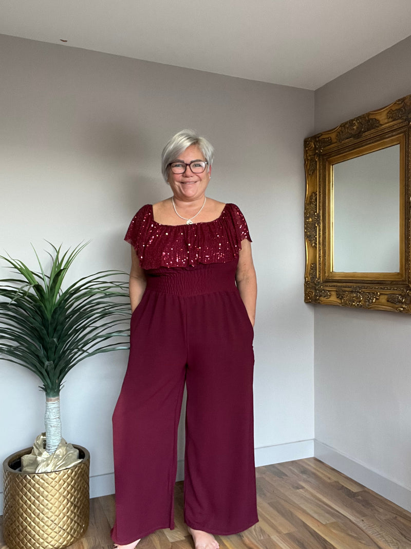 Elegant Bardot Style Jumpsuit