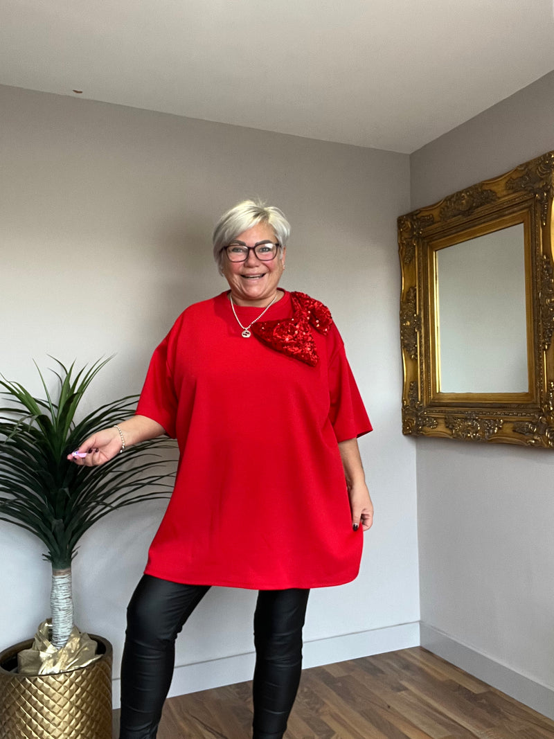 Bow Detail Sweat Top