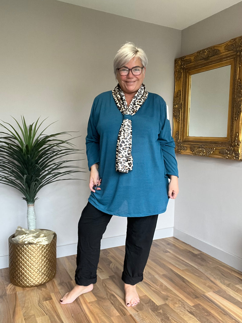 Lightweight Scarf Knit Top