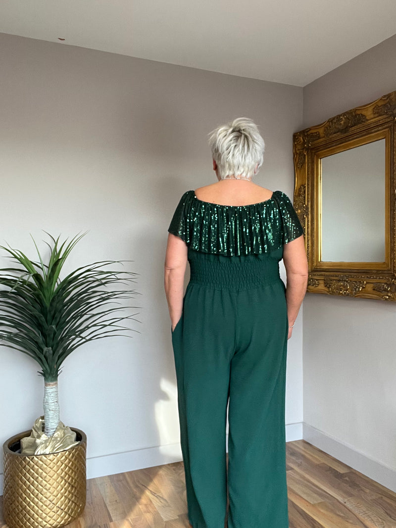 Elegant Bardot Style Jumpsuit