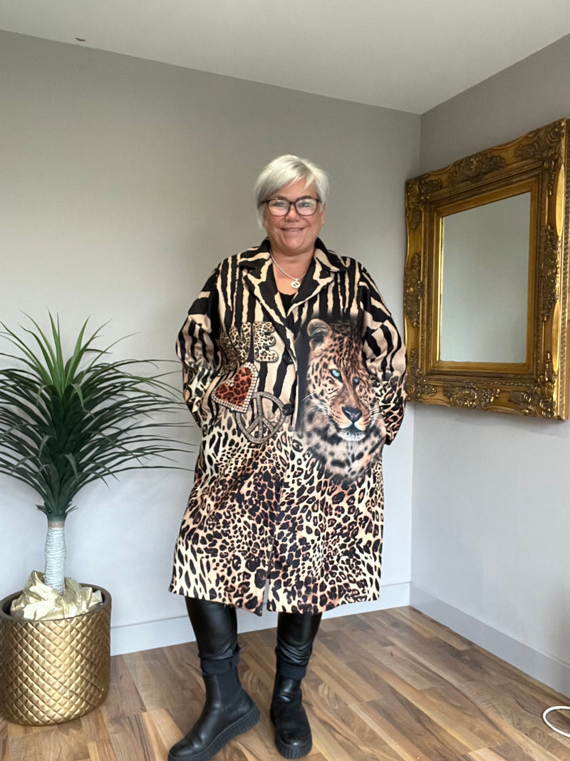 Leopard/Love Coat