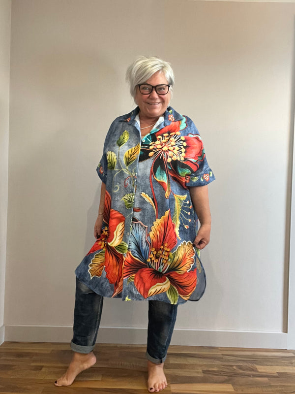 Freya Flowered Short Sleeved Shirt