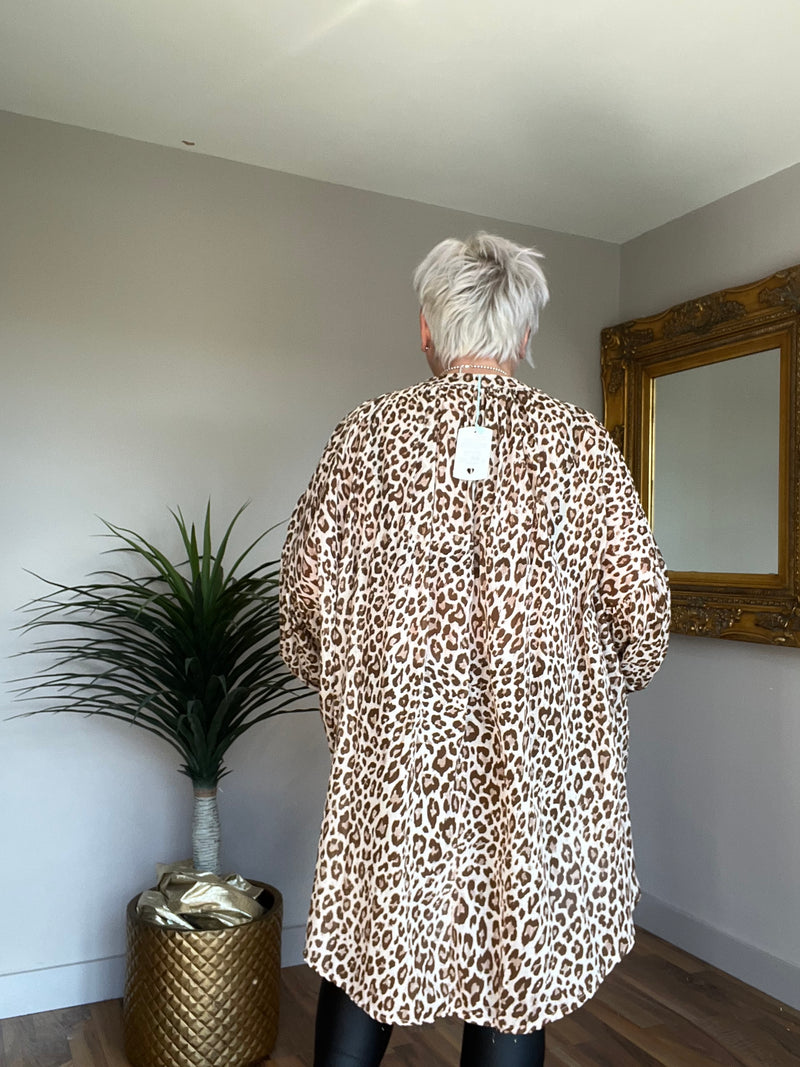 Lightweight Animal Print Blouse