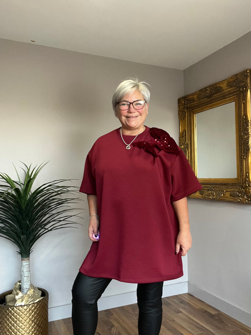 Bow Detail Sweat Top