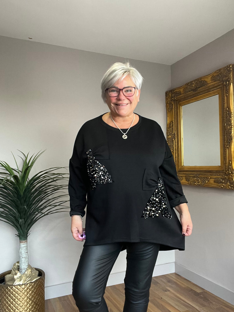 Double Bow Sweat Top