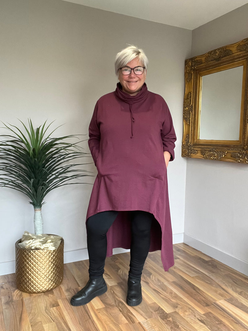 Loose Cowl Neck Tunic