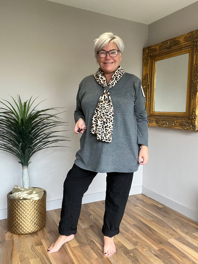 Lightweight Scarf Knit Top