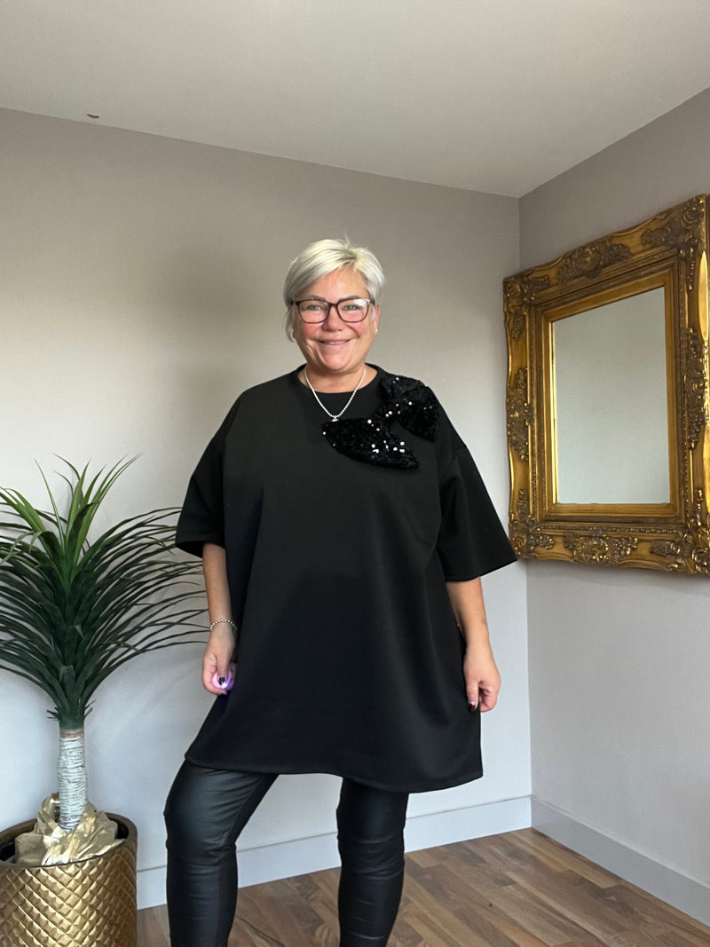 Bow Detail Sweat Top