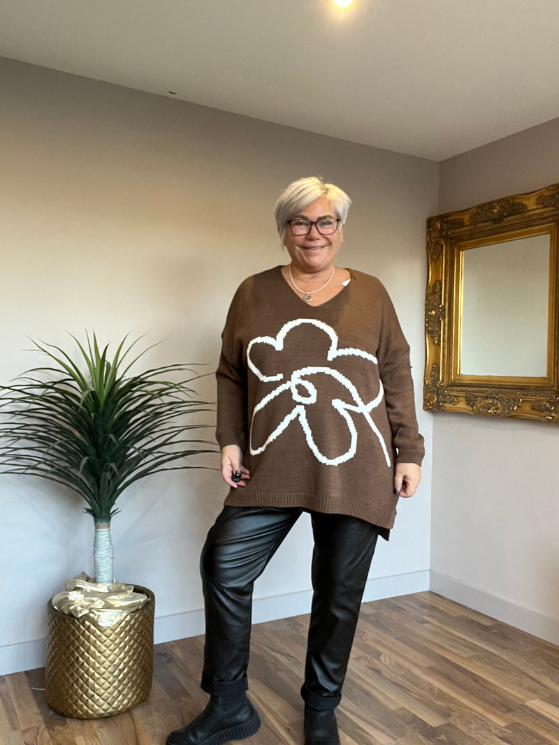 Flora Flower Lightweight Knit Jumper
