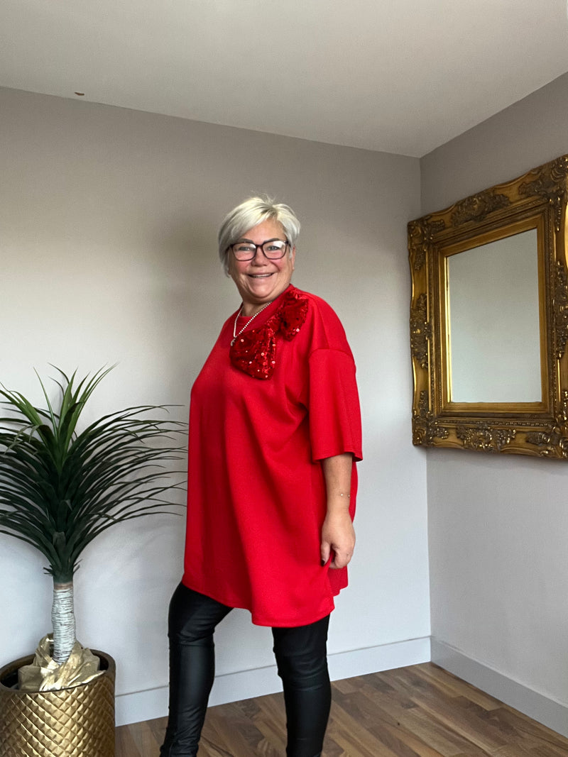 Bow Detail Sweat Top