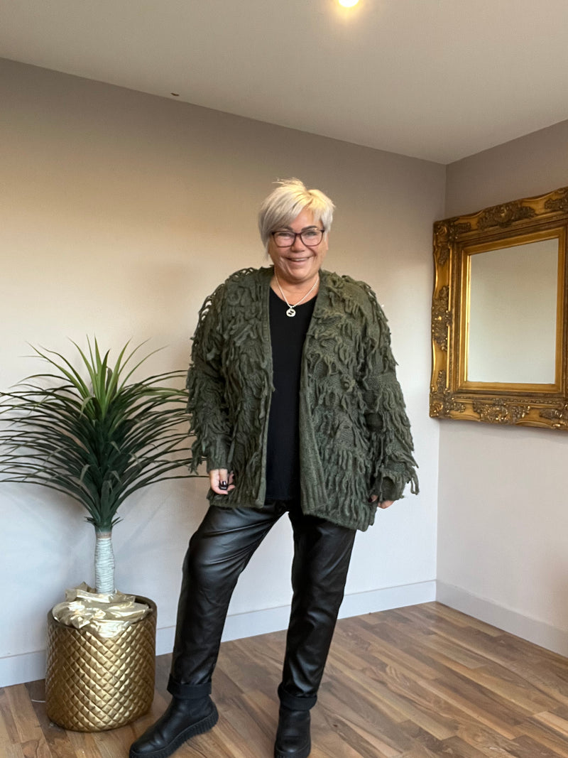 Fringe Edge to Edge Cardigan