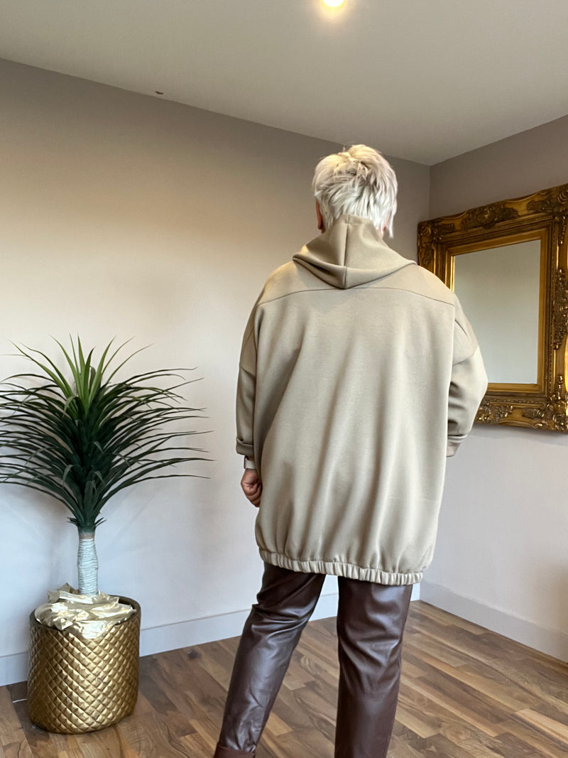 Zip Jacket with Detachable Brooch