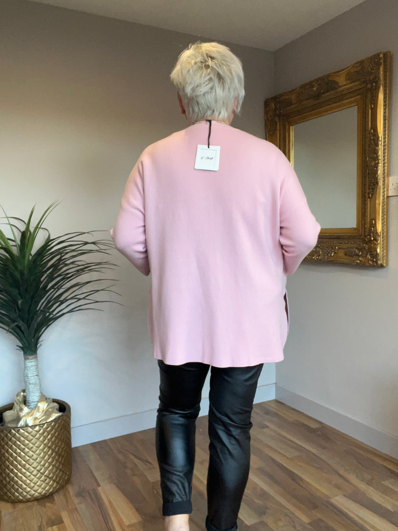 Luxury Knitted V Neck Pocket Top