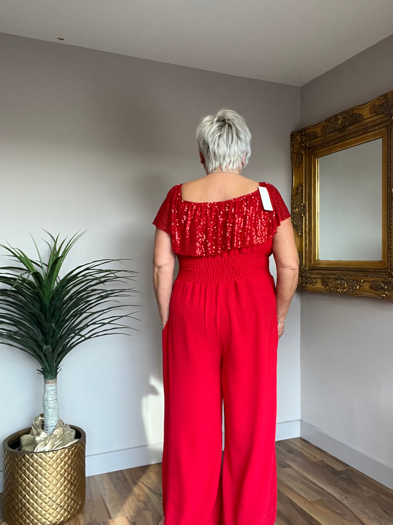 Elegant Bardot Style Jumpsuit