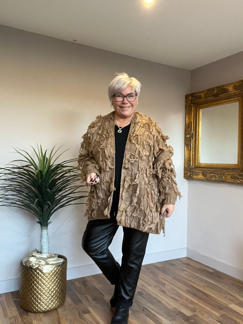 Fringe Edge to Edge Cardigan