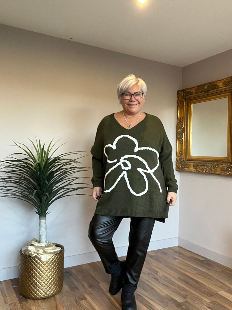 Flora Flower Lightweight Knit Jumper