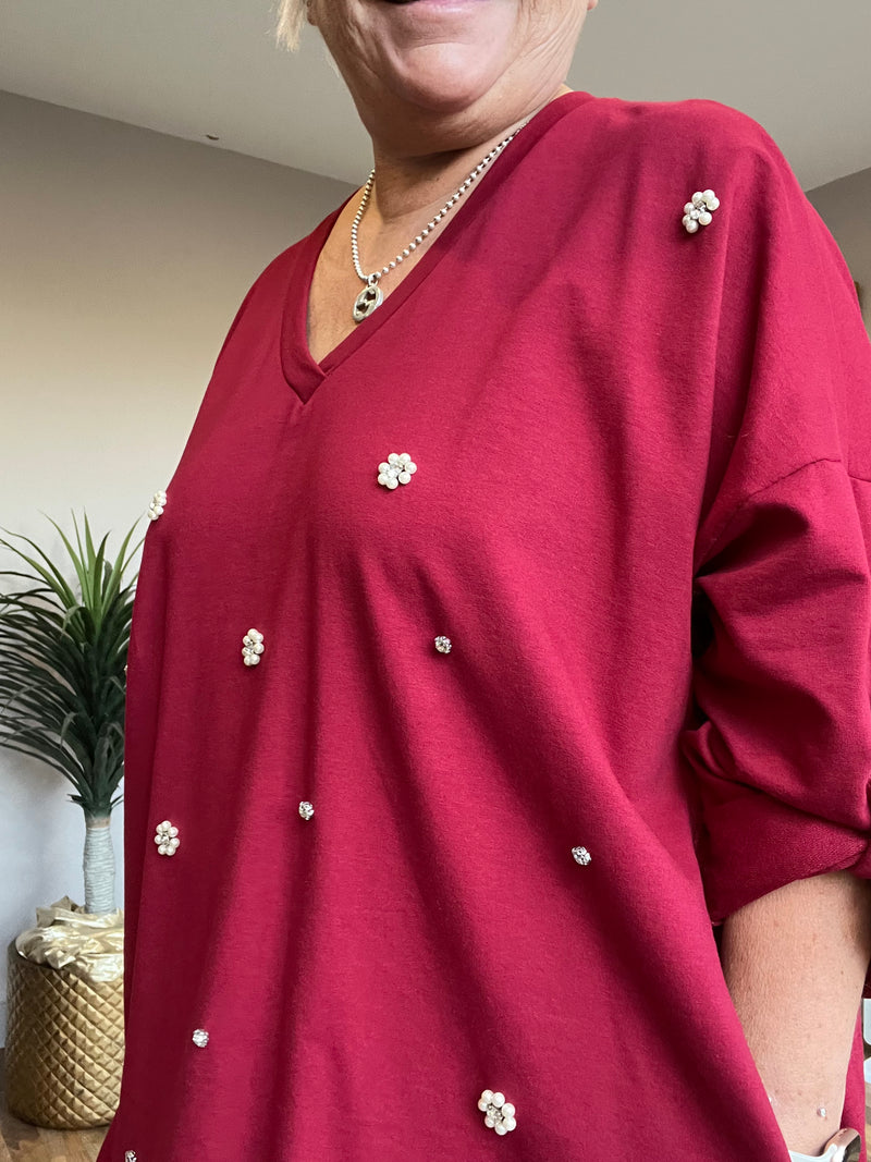 Emma Embellished detail top