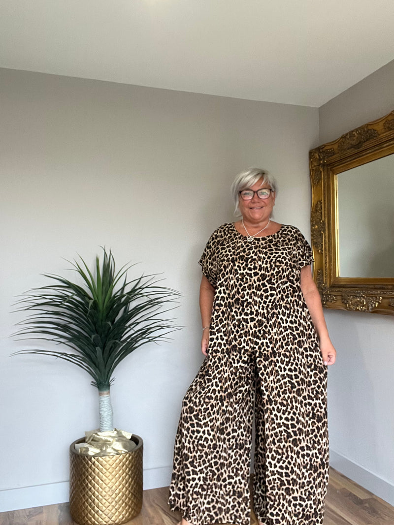 Classy Animal Print Two Piece