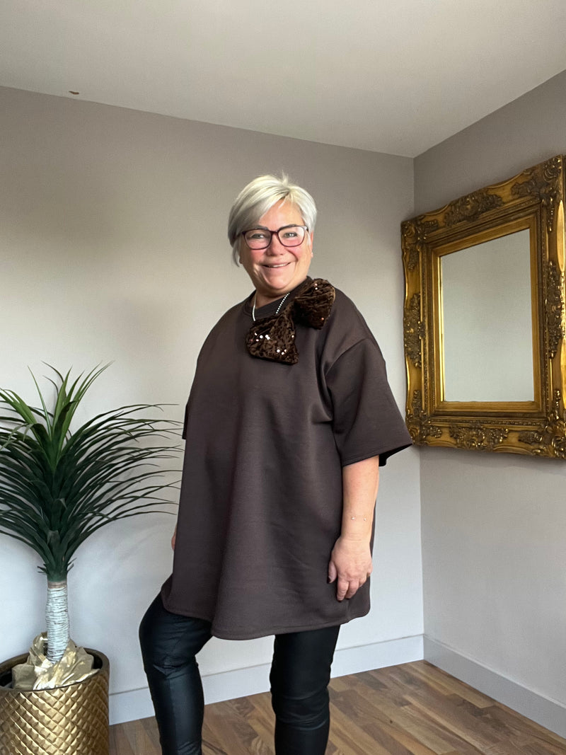 Bow Detail Sweat Top