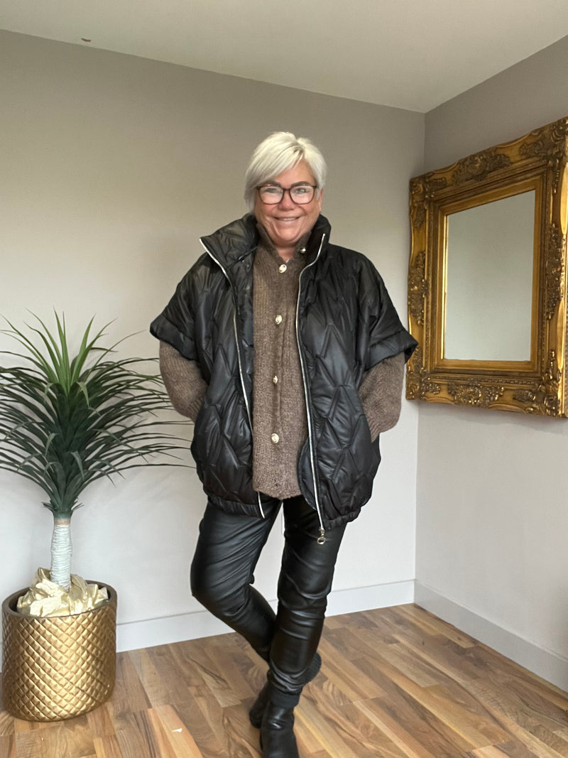 Lightweight Wool Mix Slouch Cardigan