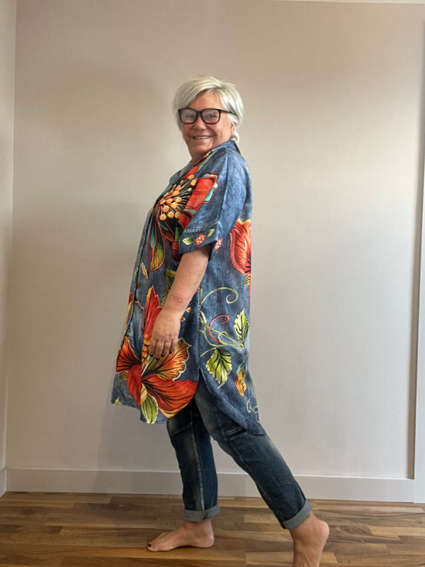 Freya Flowered Short Sleeved Shirt